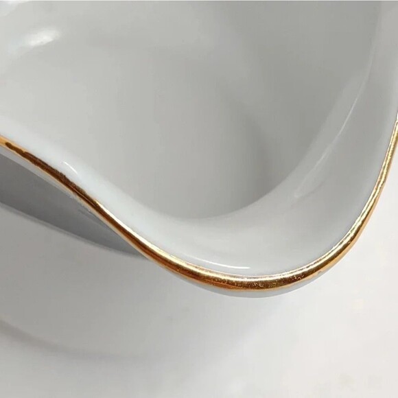 Fairfield Vanessa Gravy Boat with Plate Gold trim Floral Vintage Discontinued - Picture 8 of 16